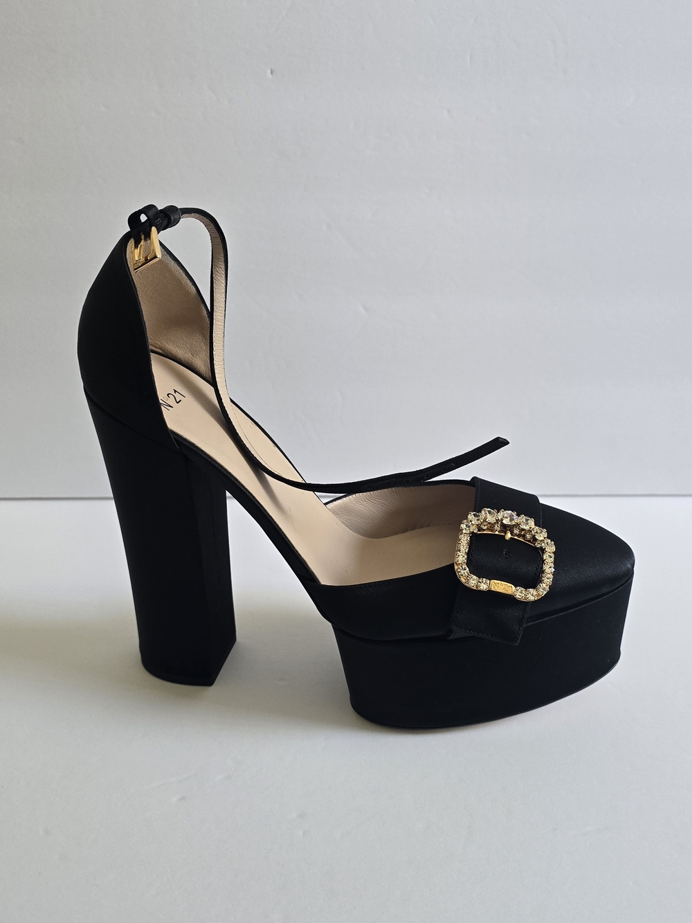Nº21 Ankle-Strap Platform Heels Black Size 40 - Picture 4 of 13